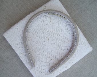 Plain Linen Headband Natural