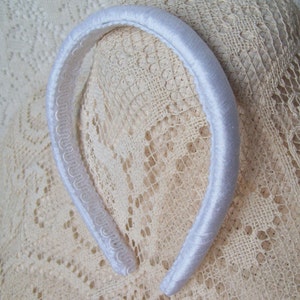 white SILK headband