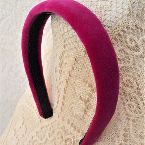 Hot Pink Velvet Headband