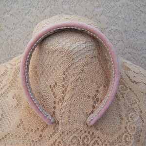 light pink velvet headband narrow image 4