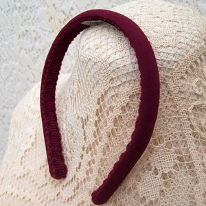 plain burgundy headband