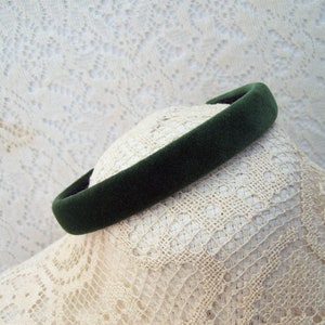narrow velvet hairband green