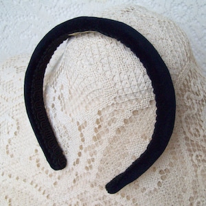 Navy Velvet headband narrow
