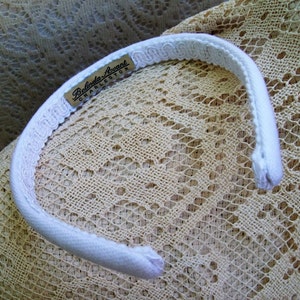 Little White Headband Linen image 3