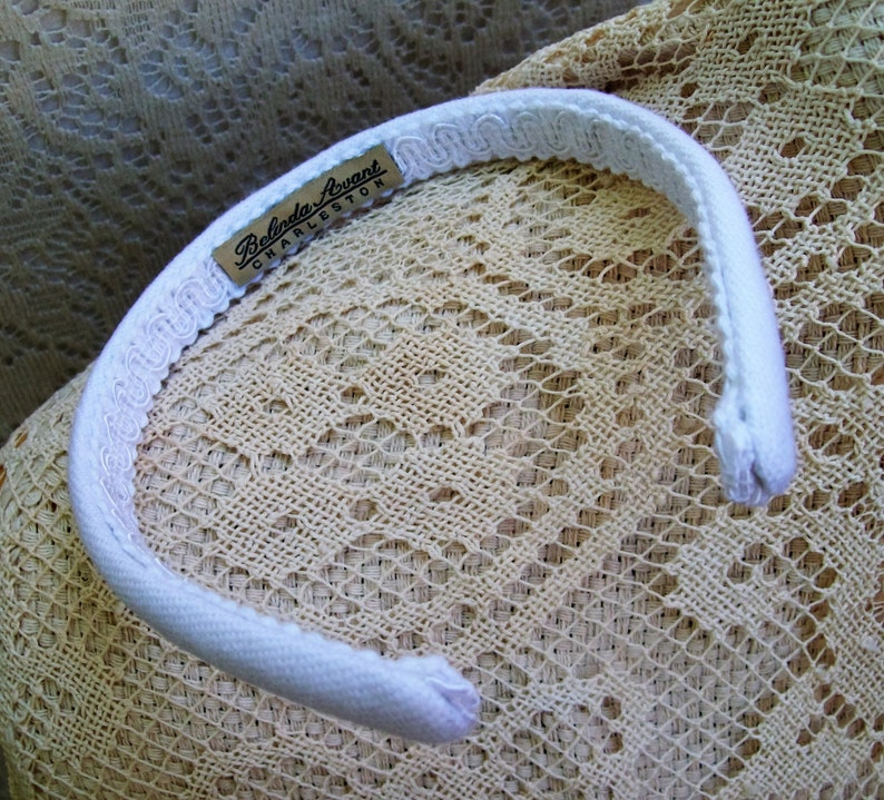 Little White Headband Linen image 3