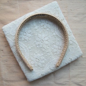 light tan silk headband