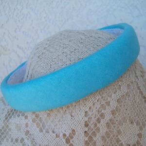 Linen pastel aqua headband