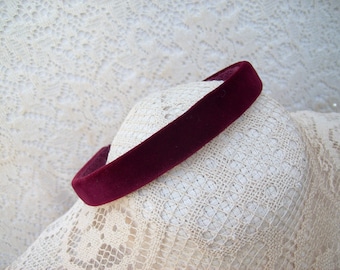 Velvet Headband Burgundy