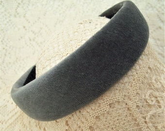 grey velvet headband