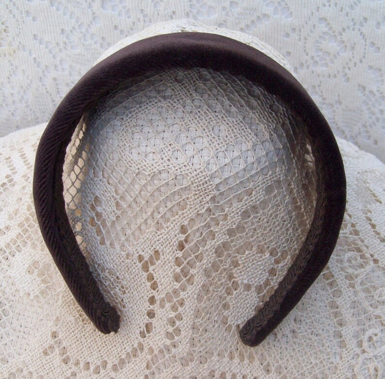 Brown Velvet Headband Wide Etsy