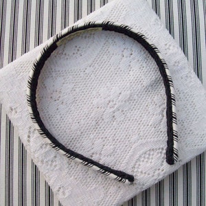 Black Striped Headband Summer Narrow