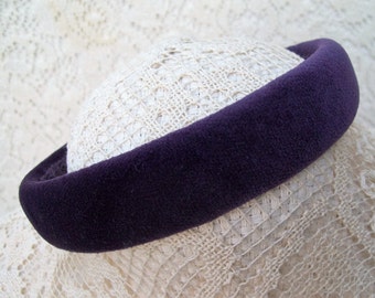 velvet headband purple plain