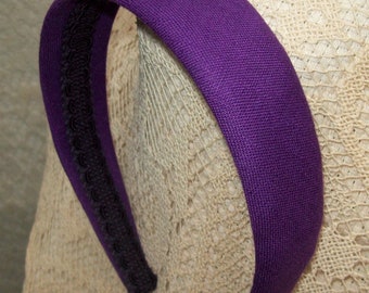 purple headband linen fabric