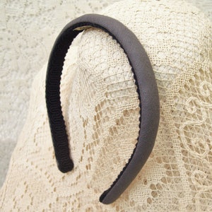 gray linen headband narrow