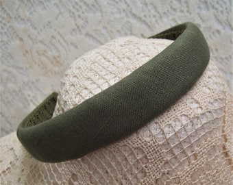 Olive Green Linen Headband