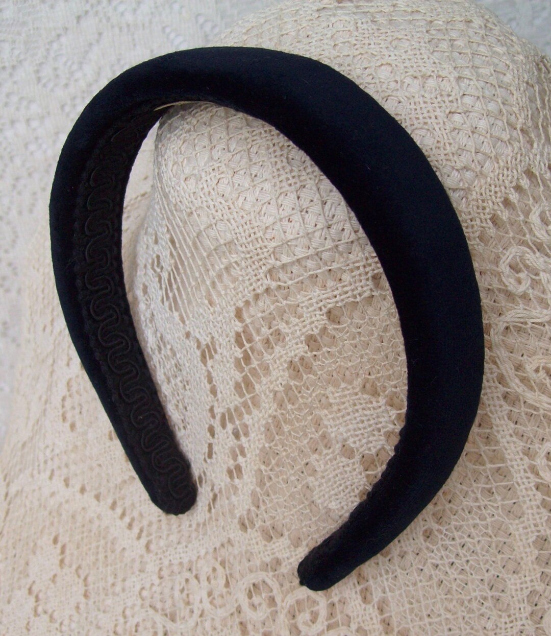 Navy Blue Velvet Headband Etsy