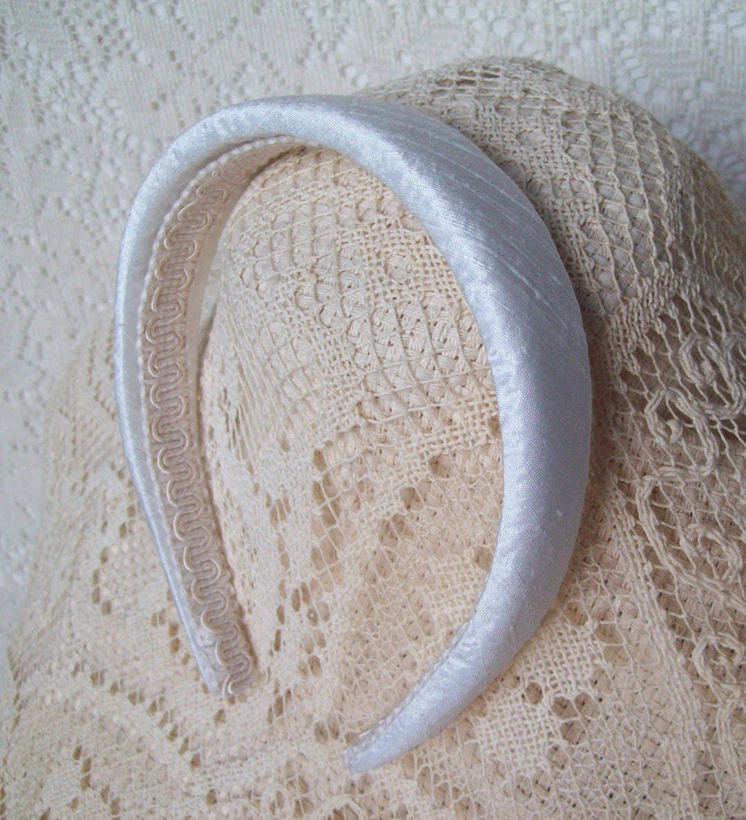 Ivory Silk Headband Etsy