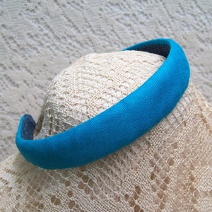 turquoise hairband linen fabric