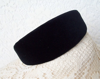 Wide Velvet Headband Black