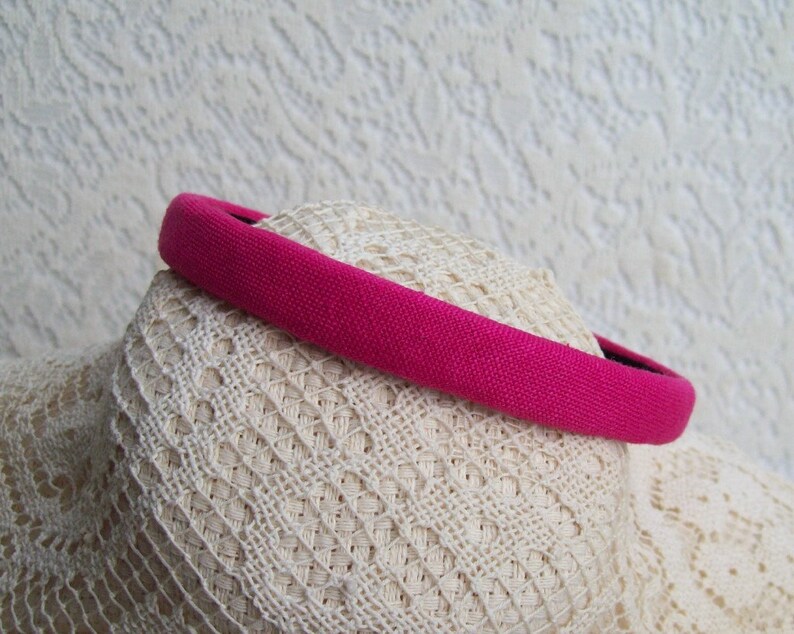 Hot Pink Headband Narrow Etsy