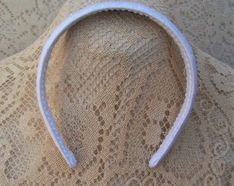 silk white headband