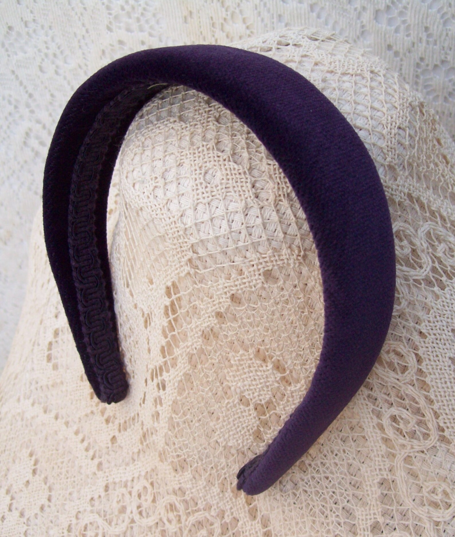 Wendy Scully - Velvet Veiled Headband - Purple