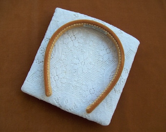 narrow velvet headband mustard