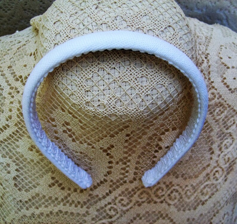 Little White Headband Linen image 4