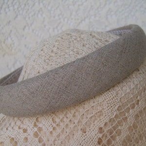 Natural Linen Hairband Classic 1 inch wide