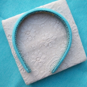 Pastel Aqua Linen Headband