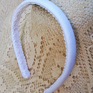 Little White Headband Linen image 1