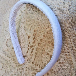 Little White Headband Linen