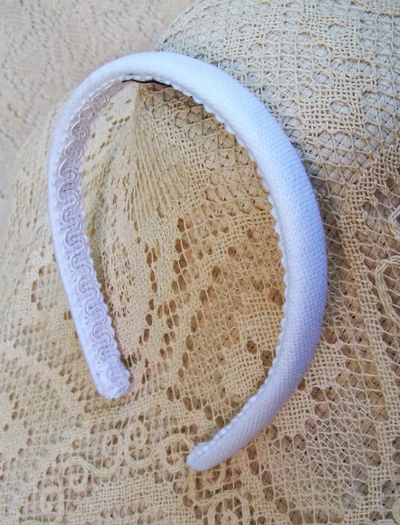 Little White Headband Linen image 1