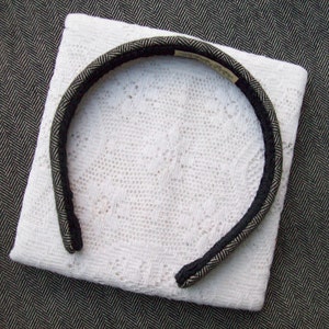 Herringbone Headband narrow wool