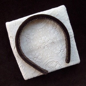 little brown velvet headband