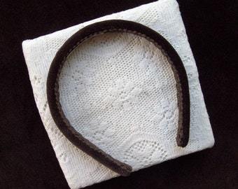 little brown velvet headband