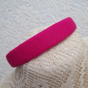 Hot Pink Linen fabric Headband