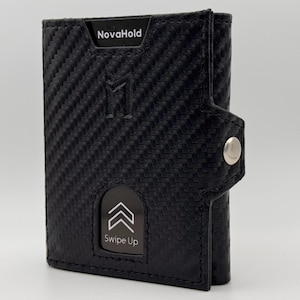 NovaHold Smart Wallet RFID-Schutz Münzfach Echtleder Geldbeutel Portmonee
