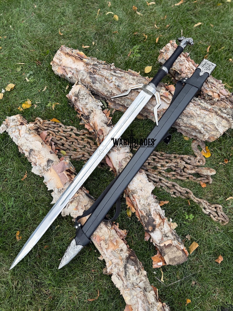 Silver Rune Sword of Geralt, the Witcher Replica - Etsy