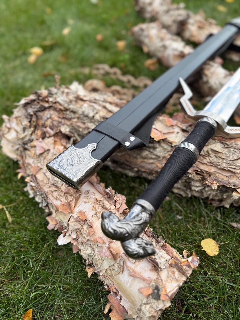 Silver Rune Sword of Geralt, the Witcher Replica - Etsy