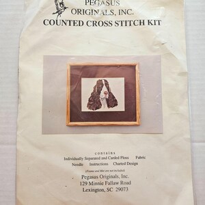 NEW Pegasus Originals Counted Cross Stitch Kit English Springer Spaniel Dog Collection