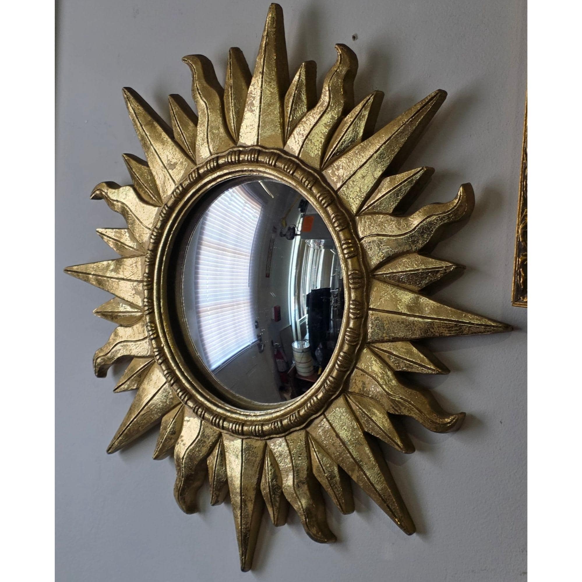 アンティーク　鏡　ブリキ　太陽　レトロ Sun Convex Mirror - Etsy