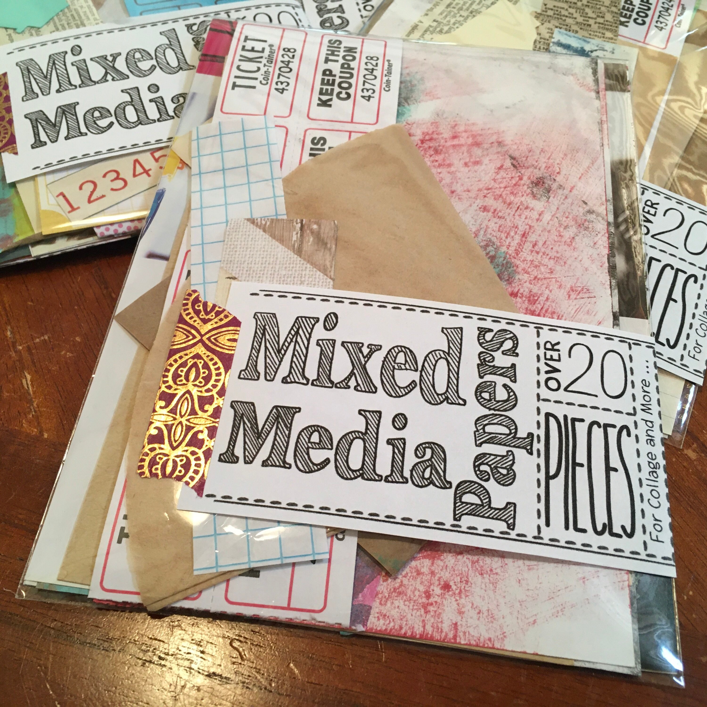 Mixed Media Collage Art Journaling ephemera Kit FREE US Etsy