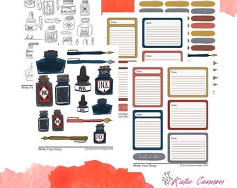 Scrivi la tua storia Kit di abbellimento per journaling - PDF stampabile