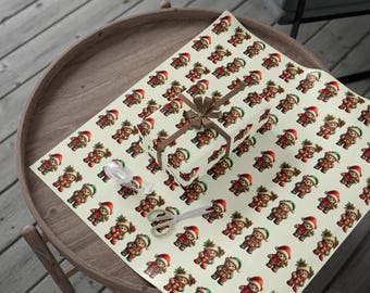 Teddy bear Wrapping Paper christmas gift present wrap gift paper with teddy bears