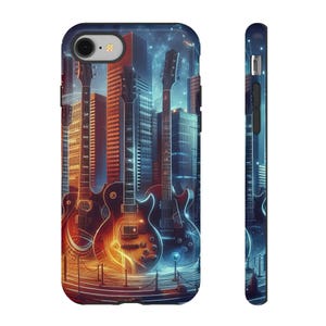 Guitar Phone Case, Musician Tough Case, Protective Cover for Musicians, Rocker Gift, Guitarist Present, Phone Accessories for Guitar Lovers