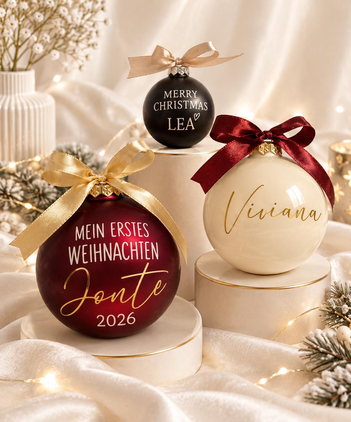 Befüllte weihnachtskugeln