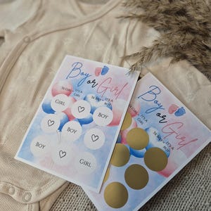 Gratta e vinci - rivelazione del sesso - maschio o femmina - Gender Reveal Card