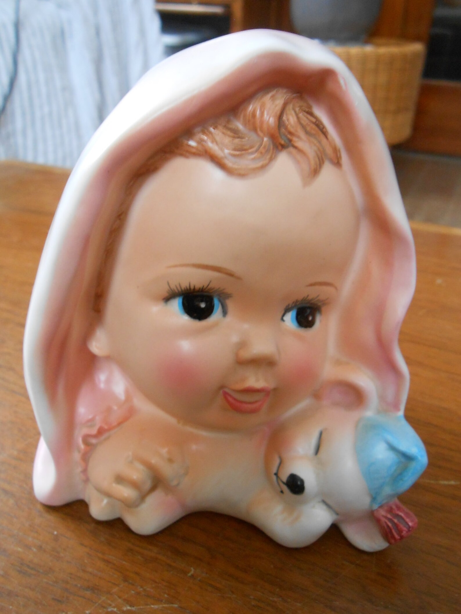 Adorable Vintage Baby Head Vase Ceramic Planter Etsy