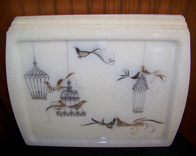 Set of Four Vintage Bird Cage Trays Etsy